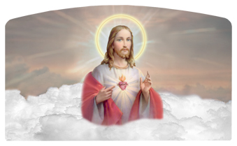 DACRO-109-BZ Sacred Heart Clouds Bronze